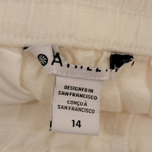 Athleta White Linen Retreat Jogger Pants - Picture 10 of 11